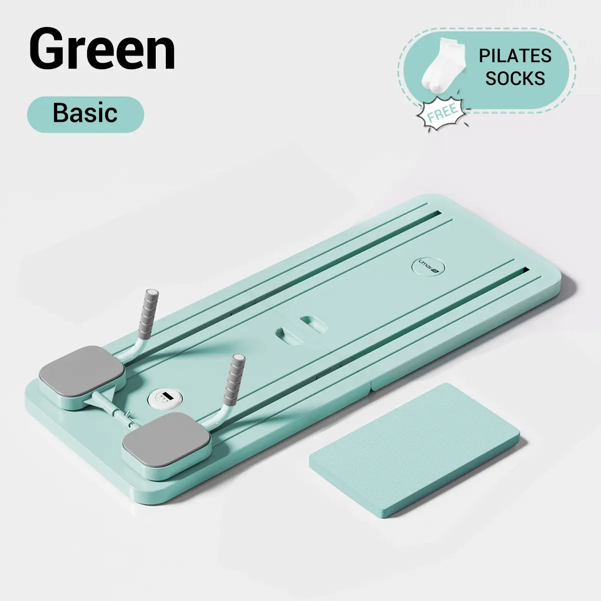 UMAY Pilates Board with Yoga Socks - Pilates Equipment Set, Multifunctional Foldable Home Pilates Board, 5-In-1 Pilates Skateboard，Summer Wins Summerwins