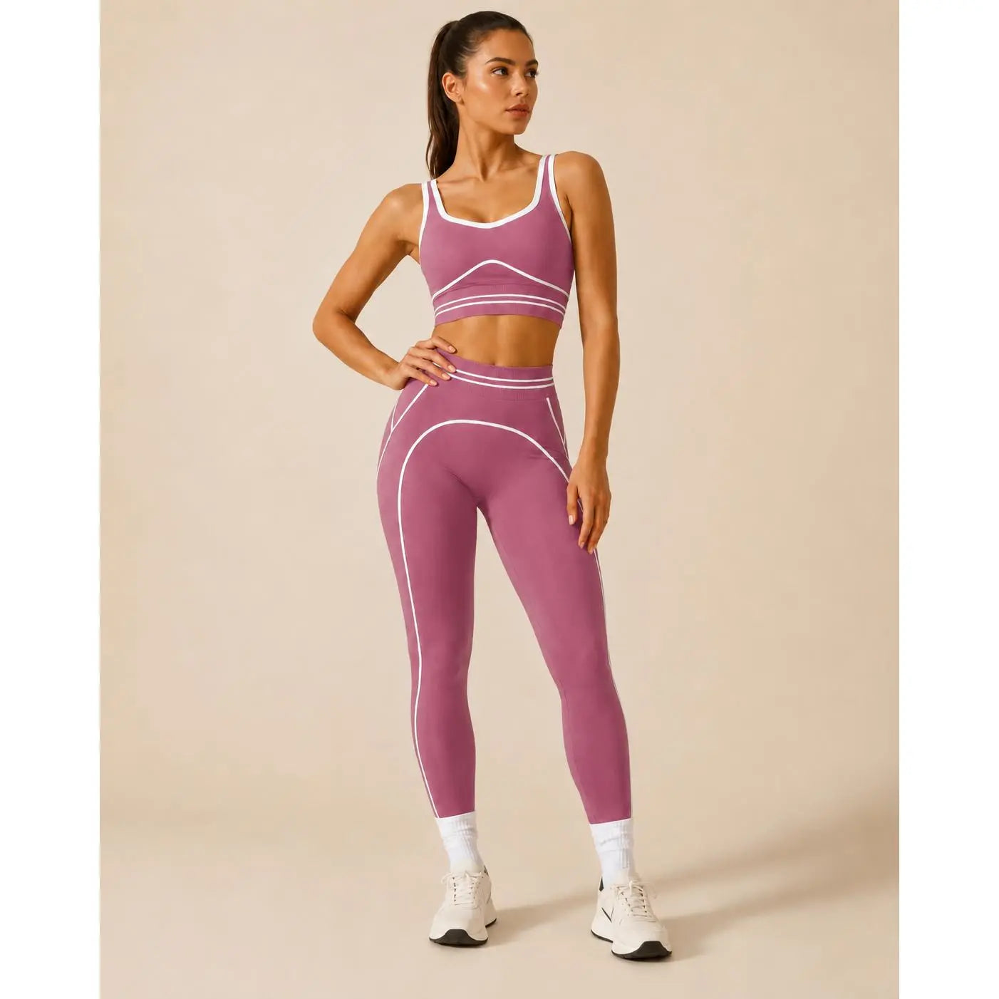 Elevate Your Workout with Our Women's High-Waisted Athletic Yoga Pants Set - Stylish, Butt-Lifting Fitness Outfits for Every Activity