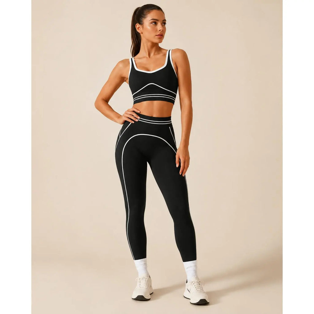 Elevate Your Workout with Our Women's High-Waisted Athletic Yoga Pants Set - Stylish, Butt-Lifting Fitness Outfits for Every Activity