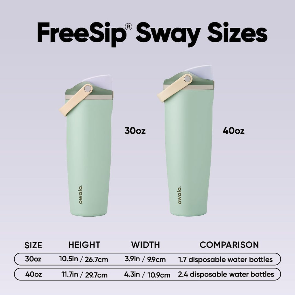 Owala Freesip Sway - Stainless Steel - 30-Oz. - Green (Eucalyptus)