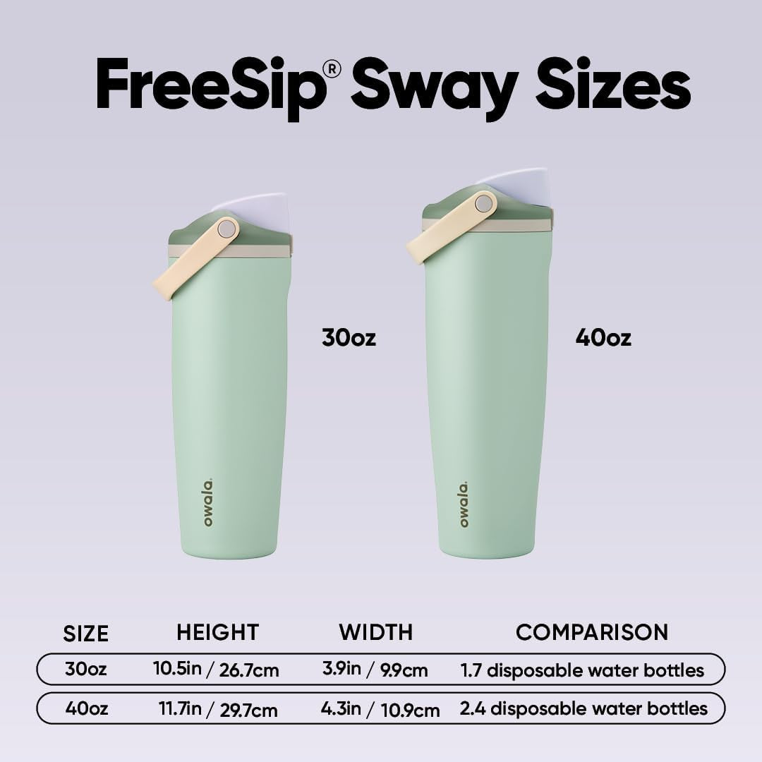 Owala Freesip Sway - Stainless Steel - 30-Oz. - Green (Eucalyptus)