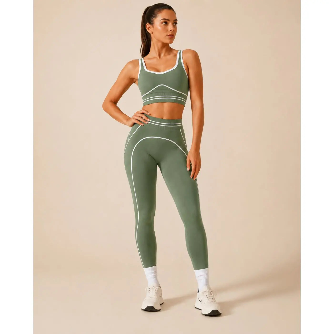 Elevate Your Workout with Our Women's High-Waisted Athletic Yoga Pants Set - Stylish, Butt-Lifting Fitness Outfits for Every Activity