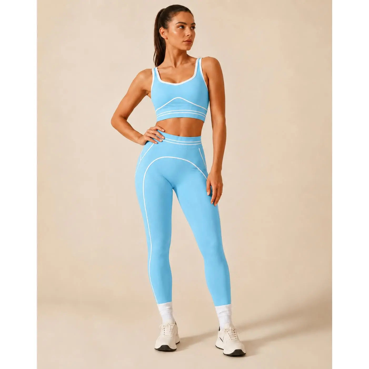 Elevate Your Workout with Our Women's High-Waisted Athletic Yoga Pants Set - Stylish, Butt-Lifting Fitness Outfits for Every Activity