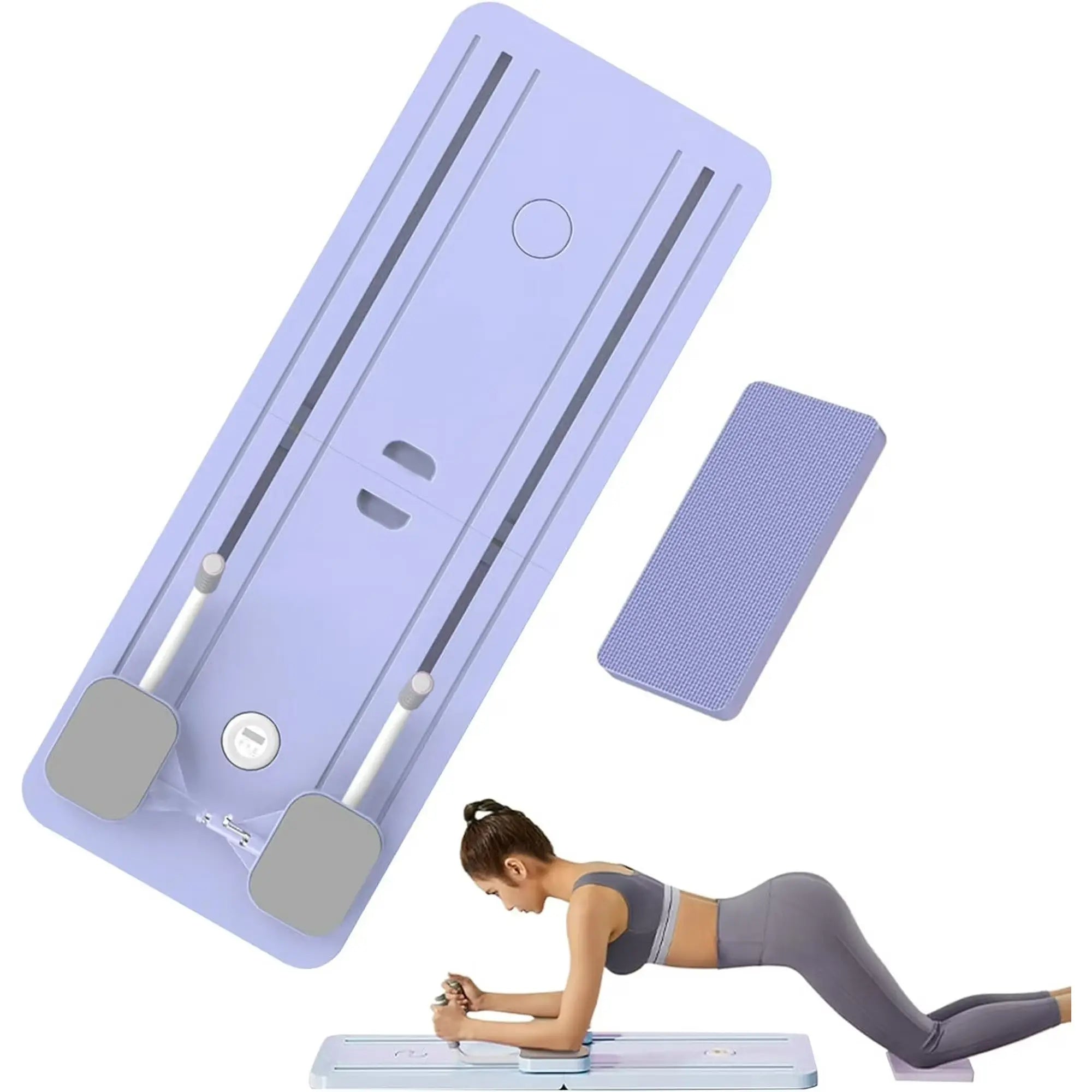 UMAY Pilates Board with Yoga Socks - Pilates Equipment Set, Multifunctional Foldable Home Pilates Board, 5-In-1 Pilates Skateboard，Summer Wins Summerwins