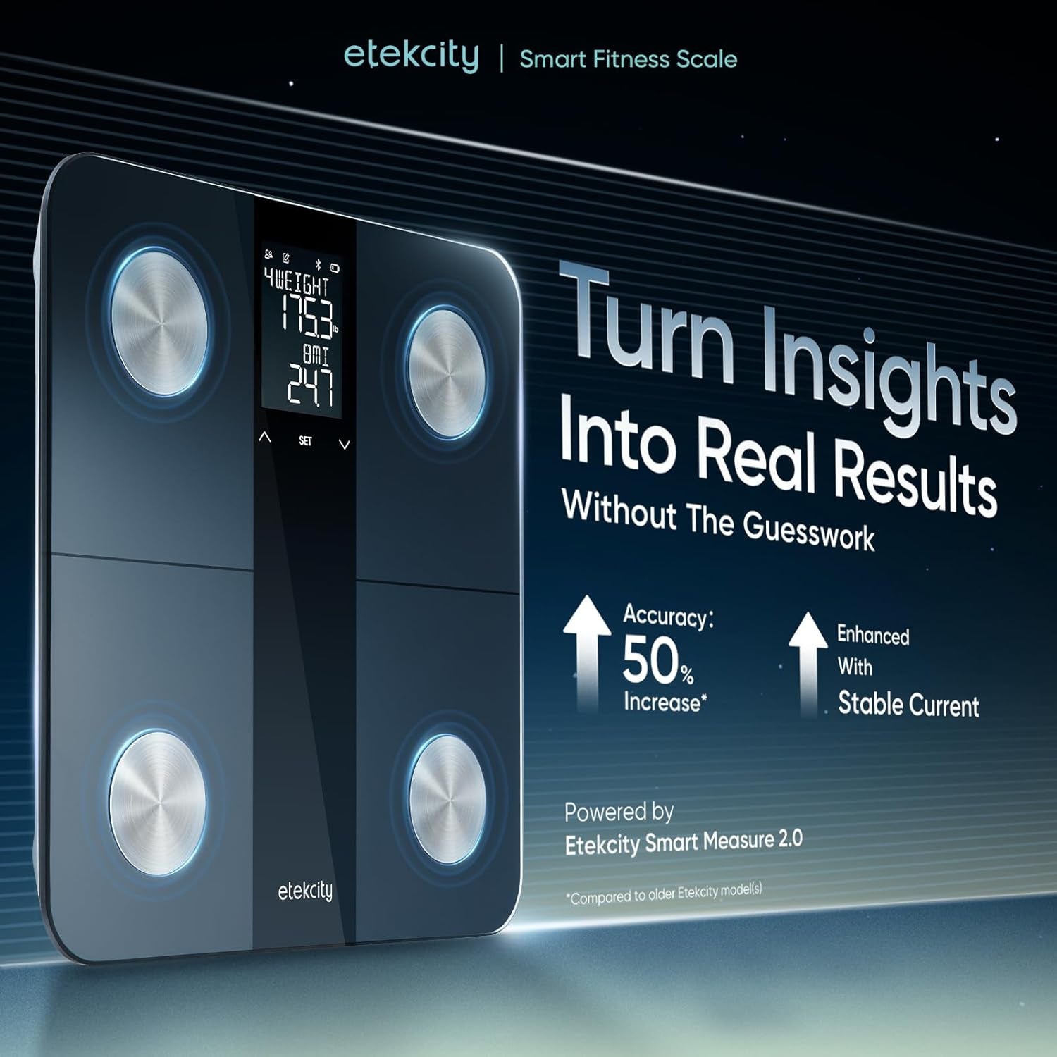 Transform Your Health with Our Upgraded Smart Scale - Accurate Body Weight, BMI, Body Fat & Muscle Mass Measurements with 13 Essential Metrics and Large LCD Display