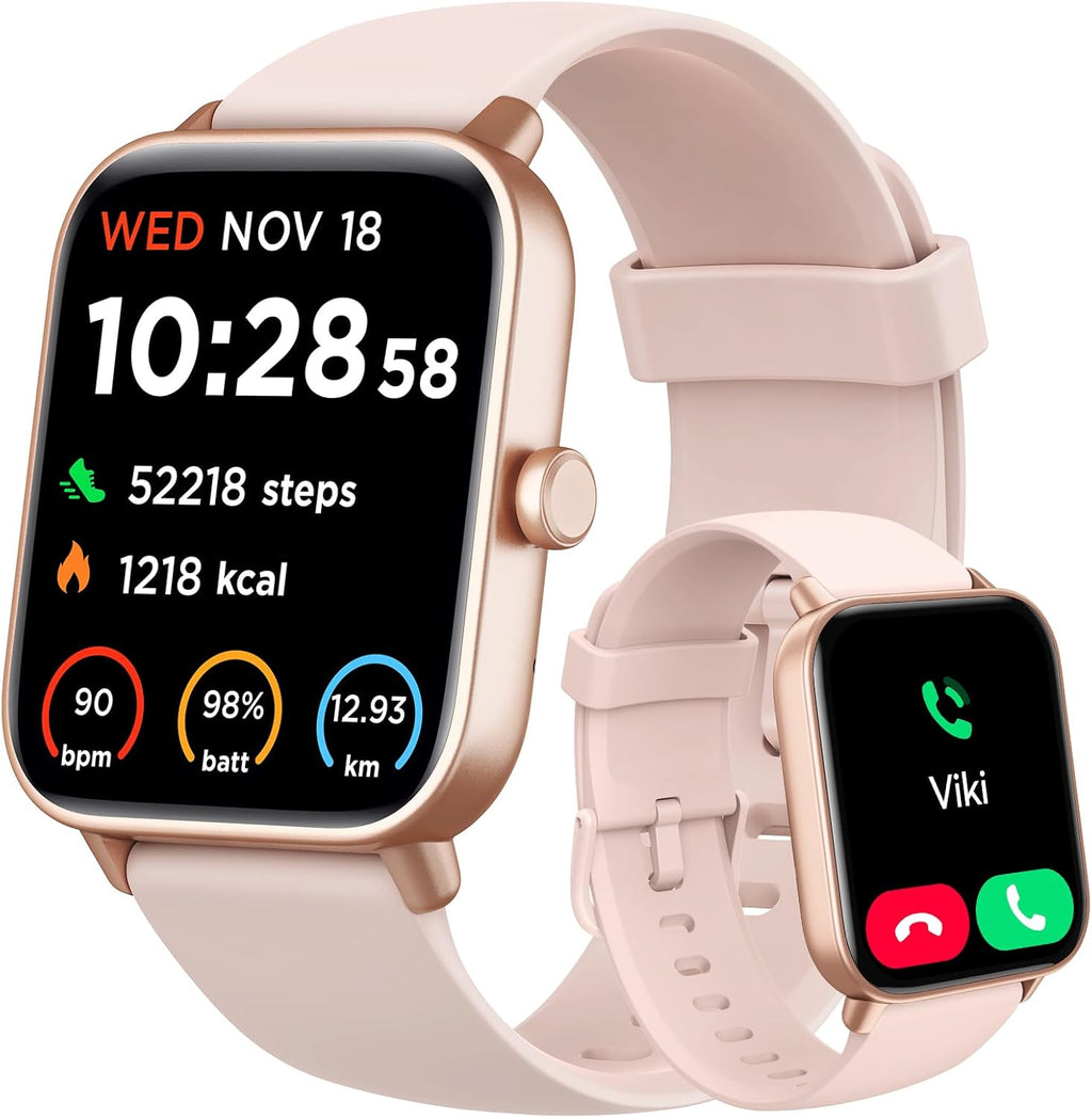 Stylish Smart Watch for Women - Compatible with Android & iPhone, Featuring Alexa Built-In and Advanced Health Tracking