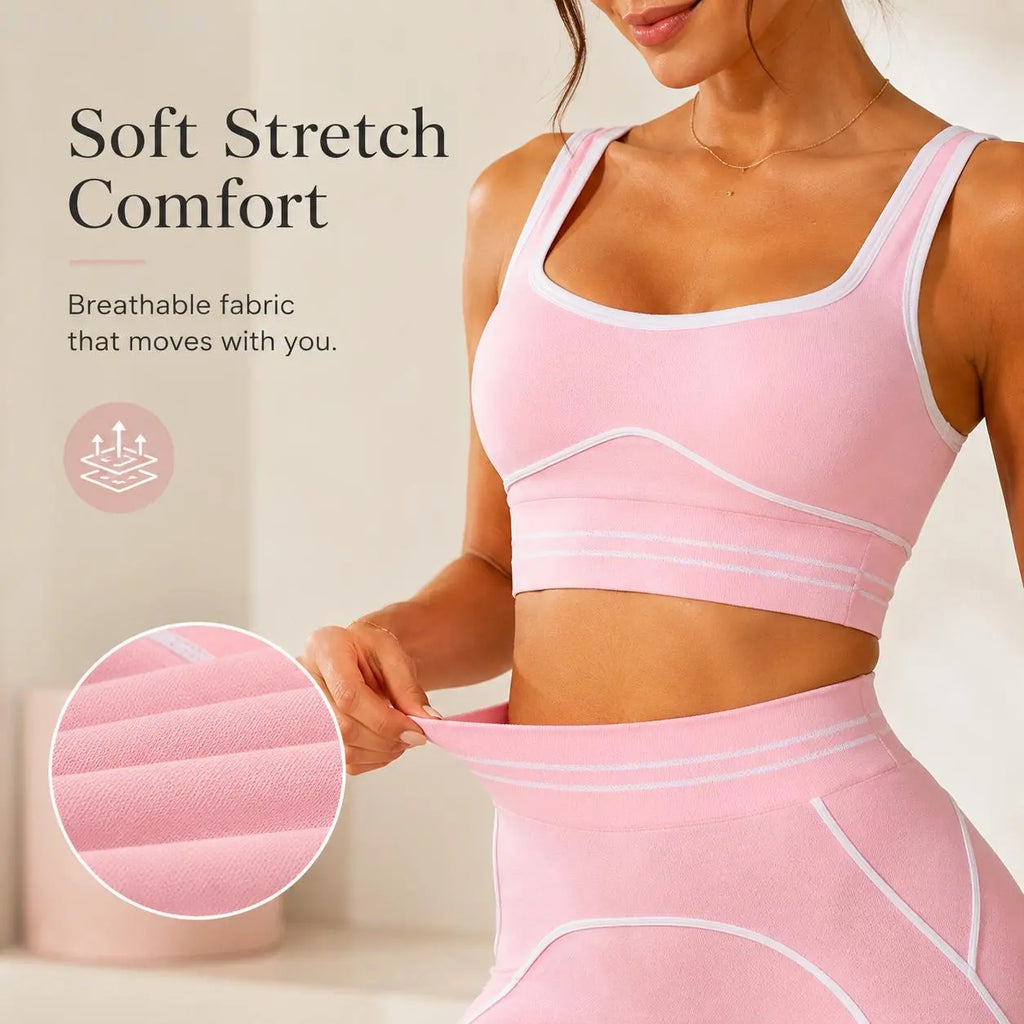 Elevate Your Workout with Our Women's High-Waisted Athletic Yoga Pants Set - Stylish, Butt-Lifting Fitness Outfits for Every Activity