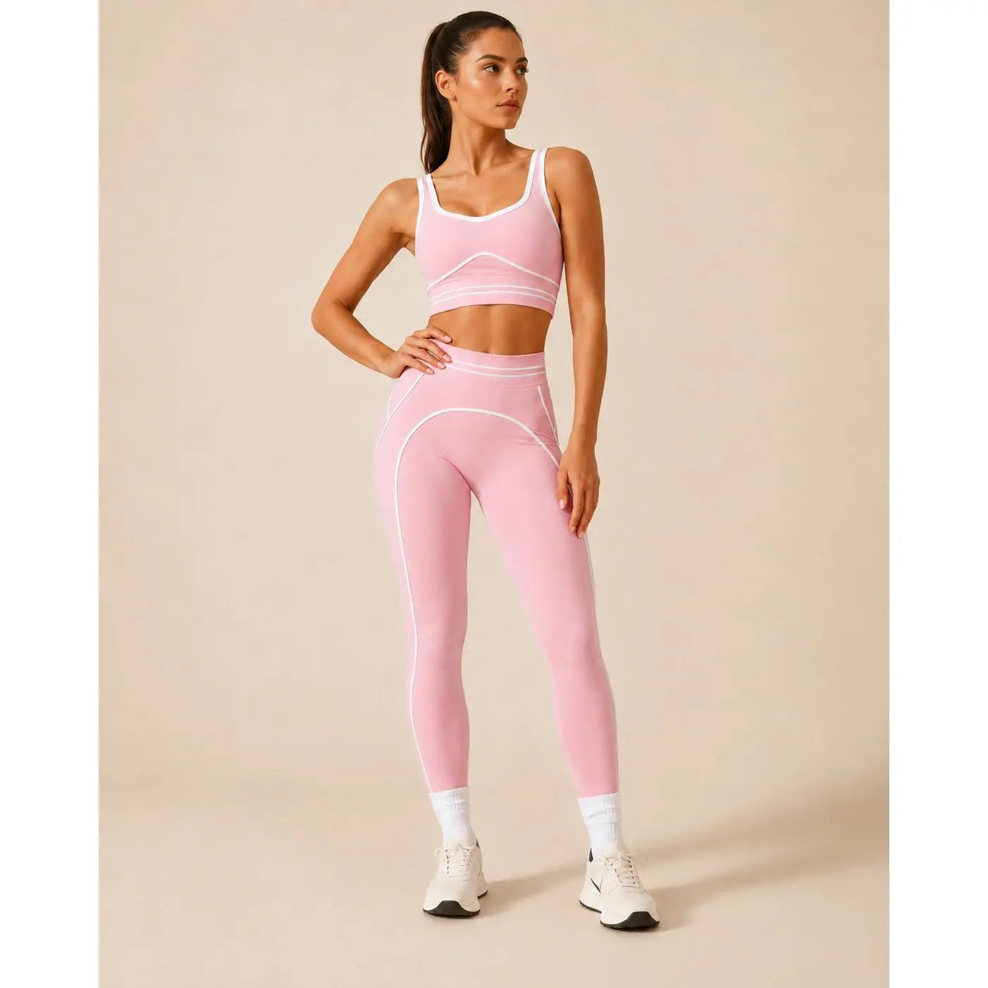 Elevate Your Workout with Our Women's High-Waisted Athletic Yoga Pants Set - Stylish, Butt-Lifting Fitness Outfits for Every Activity