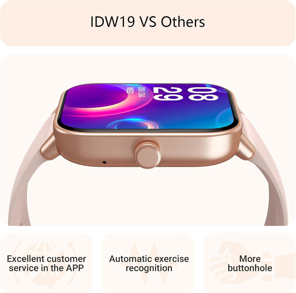 Stylish Smart Watch for Women - Compatible with Android & iPhone, Featuring Alexa Built-In and Advanced Health Tracking
